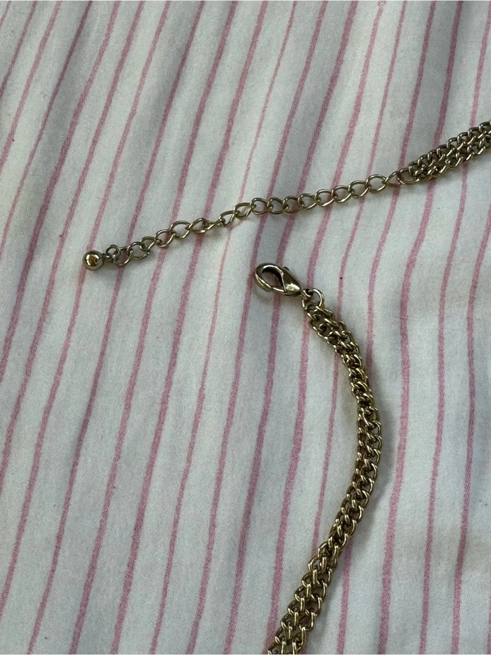 Gold-Tone Multi-Strand Pearl & Chain Necklace with Floral Accent, GUC
